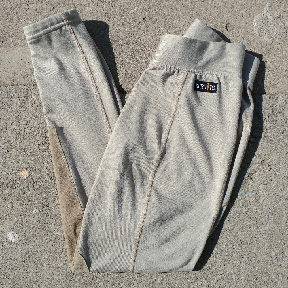 KERRITS Faux Suede Horse Riding Leggings Breeches - Picture 4 of 5